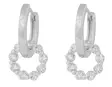 Snö of Sweden Earrings Eira ring silver/clear - Earrings - 140016 - 1