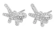 Snö of Sweden Earrings Ribbon silver/clear - Earrings - 140026 - 2