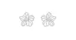 Snö of Sweden Earrings Flora silver - Earrings - 141126 - 1