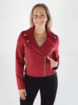 Vero Moda jacket SHORT FAUX SUEDE biking red - Women's light jackets - 141386 - 1