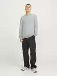 Jack&Jones Sweater JJEGLOBE light grey melange - Men's knitwear - 139466 - 2