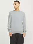 Jack&Jones Sweater JJEGLOBE light grey melange - Men's knitwear - 139466 - 1