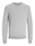 Jack&Jones Sweater JJEGLOBE light grey melange - Men's knitwear - 139466 - 6