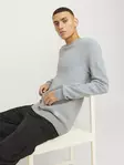 Jack&Jones Sweater JJEGLOBE light grey melange - Men's knitwear - 139466 - 3