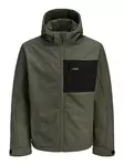Jack&Jones men's softshell jacket JJNORTH dusty olive - Men's jackets - 140136 - 6