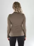 JDY Shirt L/S HI-NECK TOP walnut - Women's long sleeved shirts - 141566 - 2
