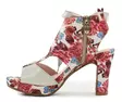 Laura Vita women's high-heeled sandals Hicao 09 prune - Women's sandals - 138256 - 2