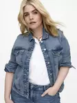 Only Carmakoma women's plus size denim jacket Wespa light blue - Women's denim jackets - 133986 - 2