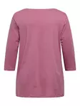 Only Carmakoma women's plus size shirt 3/4 A-Shape heather rose - Women's long sleeved shirts - 137776 - 2