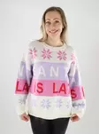 Only women's Christmas sweater ONLXMAS Hoho cloud dancer/salsa/fuch - Women's knitwear - 139926 - 1