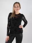 Only women's shirt Mix Flocked black/flock flow - Women's long sleeved shirts - 139976 - 1
