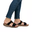 Rieker women's genuine leather mules V2839-00 black - Rieker mules - 138166 - 4