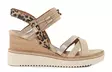 Tamaris wedge sandals 28357-44 tan comb - Tamaris women`s sandals - 138516 - 1