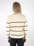 Vero Moda women's striped sweater Raglan birch/w.black - Women's knitwear - 136846 - 2