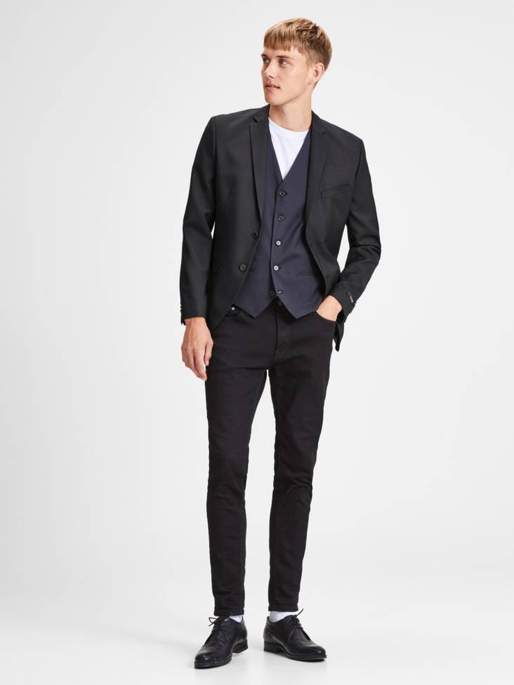 Jack & Jones Men's stretchy Blazer Slim fit Solaris, Black - Men's suits - 123406 - 1