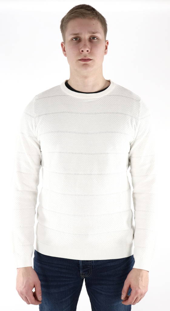 Jack & Jones Men's Sweater Snow, White - Men's knitwear - 127006 - 1