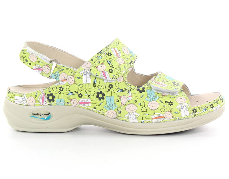 Nursing Care Machine Washable Sandals Leather, playing - Women's work shoes - 126976 - 1