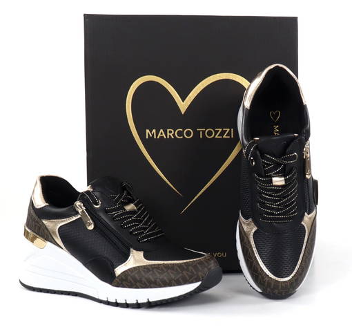 Marco Tozzi Sneakers 23723 41 black gold Stilettoshop.eu webstore