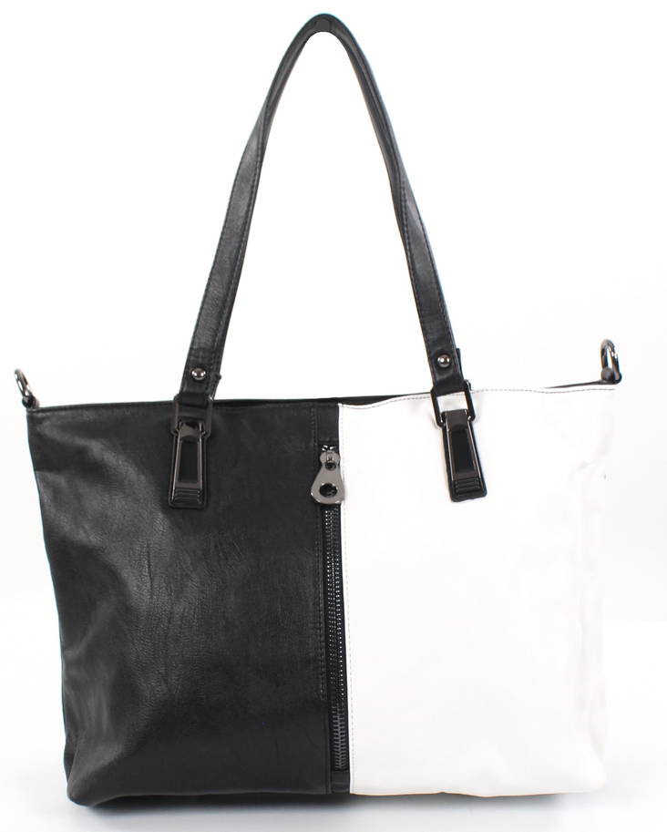 Nabo Shoulder Bag NK2117 black/white - Handbags - 133336 - 1