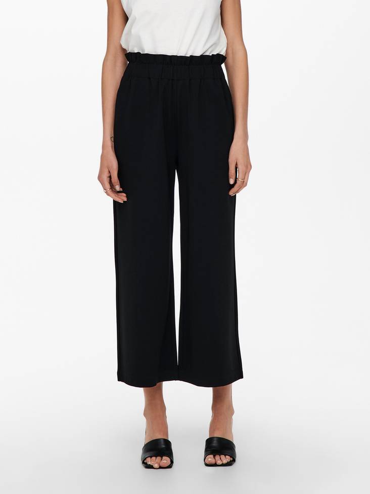 Only Pants Poptrash-caly hw, Black - Women's trousers - 128926 - 1