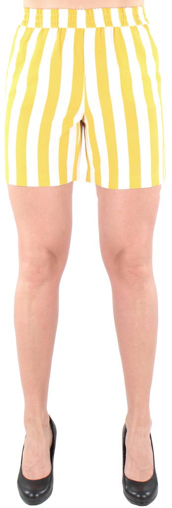 Only Shorts, Yellow/White - Women's shorts and capris - 123906 - 1
