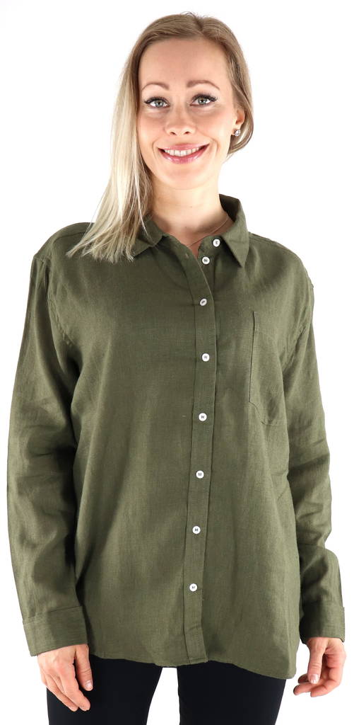 Only Dress Shirt Tokyo linen kalamata - Women's shirts and blouses - 131306 - 1