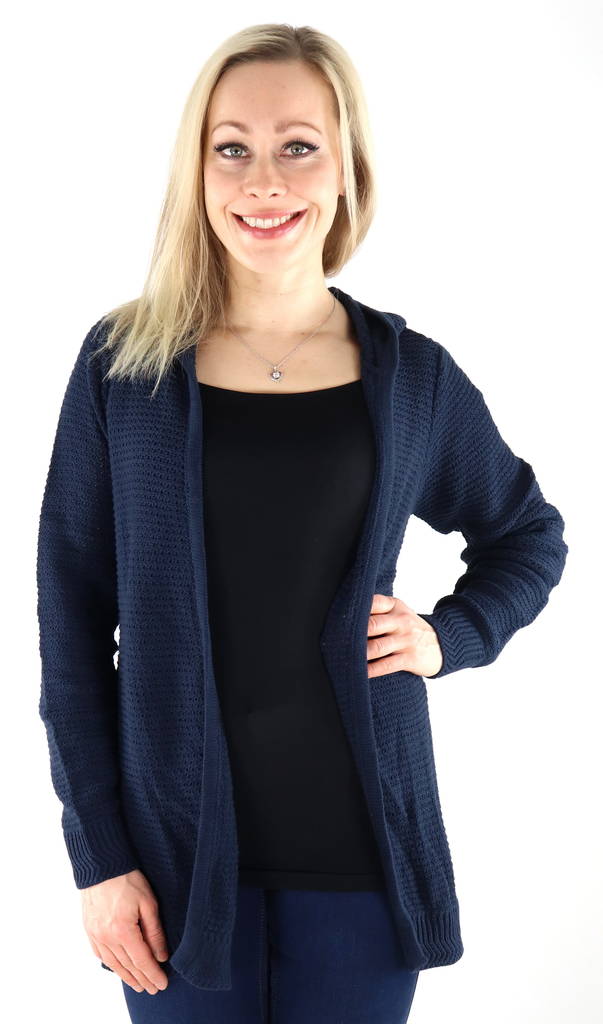 Vero Moda Cardigan hood navy blazer - Women's knitwear - 132836 - 1