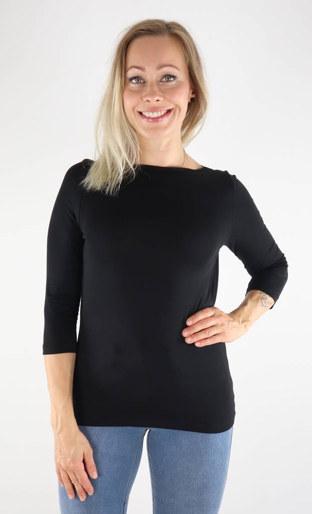 Vero Moda Shirt Panda modal, black - Women's long sleeved shirts - 131356 - 1