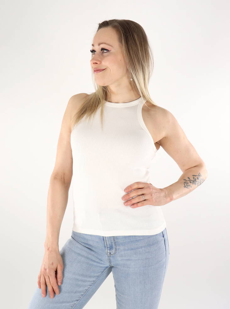 Vero Moda women's Rib top snow white - Women's tank tops - 135826 - 1
