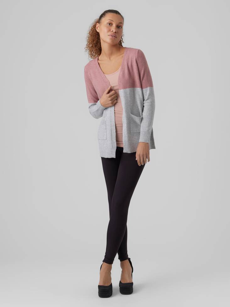 Vero Moda Cardigan Lillie light grey/nostalg - Women's knitwear - 132586 - 1