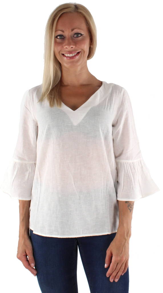 Vila Shirt 3/4, White - Women's long sleeved shirts - 121536 - 1