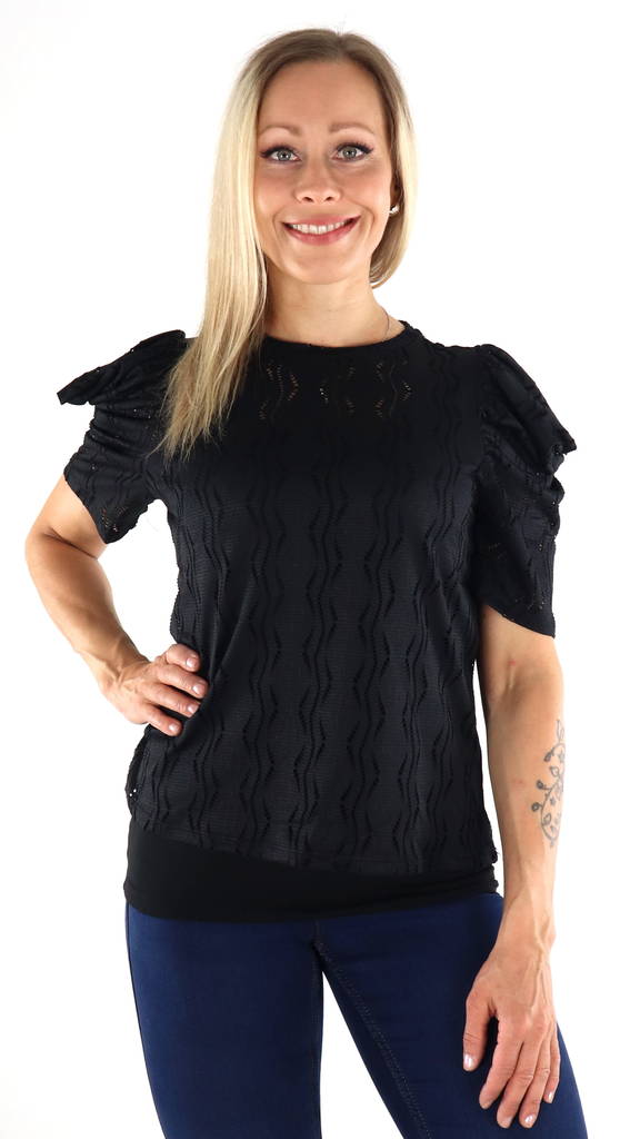 Vila women's T-shirt 2/4 black - Women's T-shirts - 134006 - 1