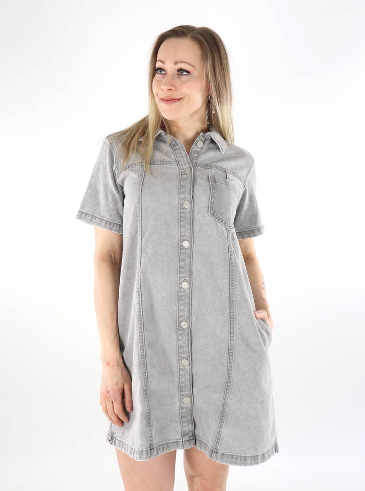 JJXX women's denim dress Amor Shape gray - Dresses and tunics - 135906 - 1