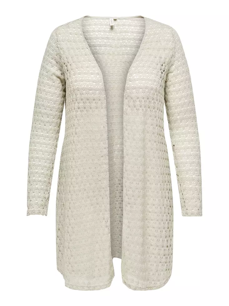 Only Carmakoma plus size cardigan Lati Lace silver lining - Women's knitwear - 136476 - 1