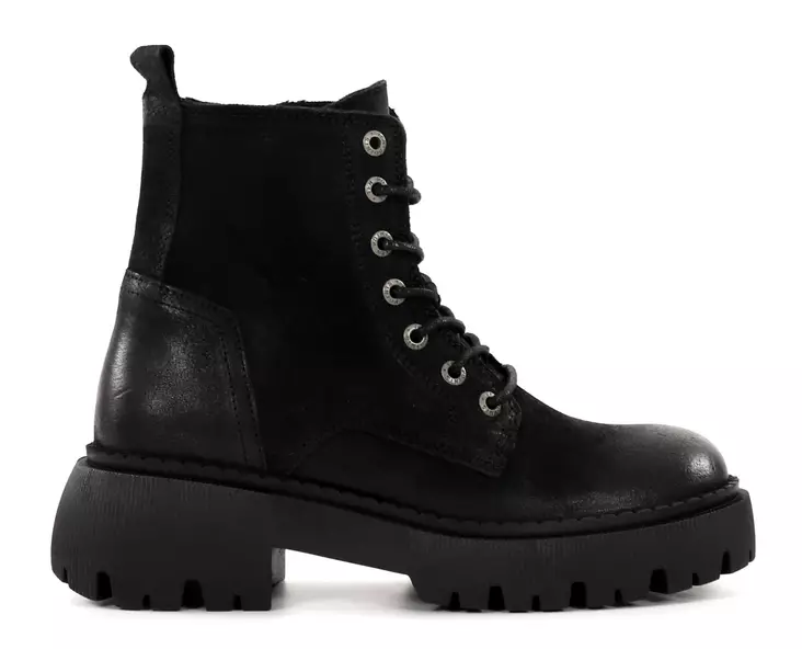 Ten Points Women's Leather Ankle Boots 60518 Pandora Chunky Black - Women's ankle boots - 136866 - 1