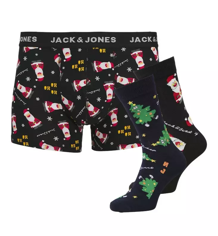 Jack&Jones men's gift box Hohoho Giftbox black/black - Men's boxers and socks - 137266 - 1