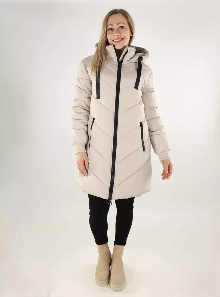 JDY women's coat Padded Hood chateau grey - Women's winter jackets - 137356 - 1