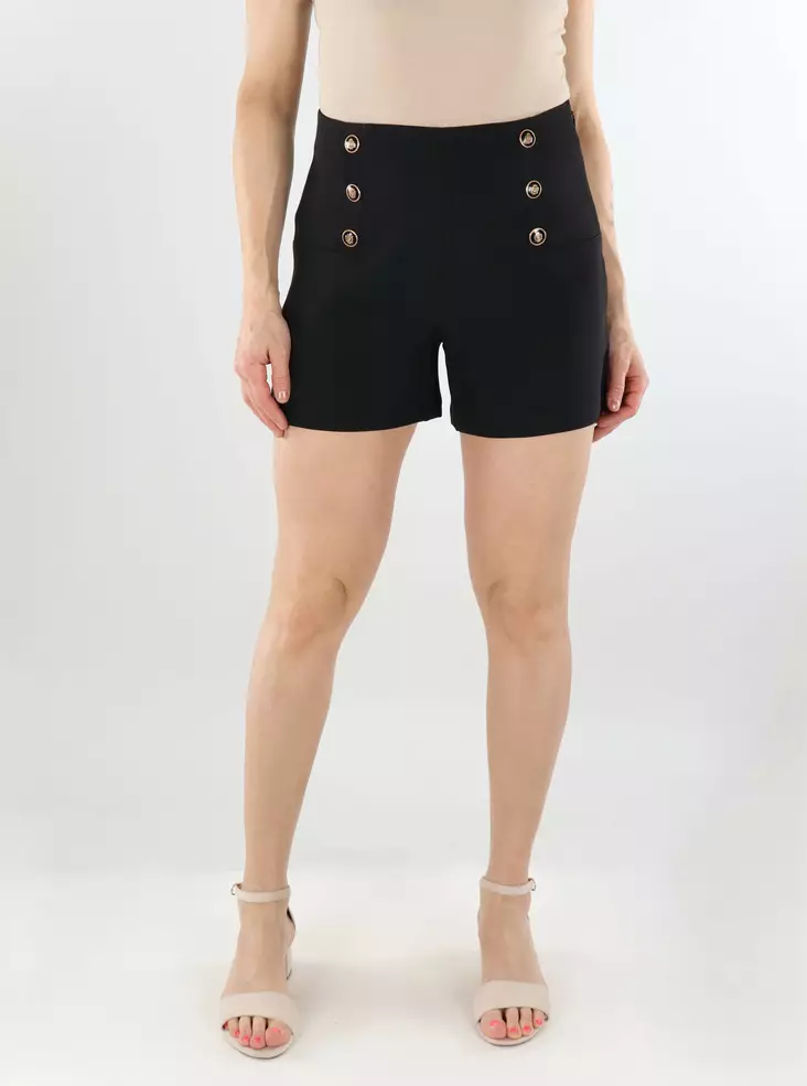 Only buttoned shorts Life Button black - Women's shorts and capris - 138366 - 1