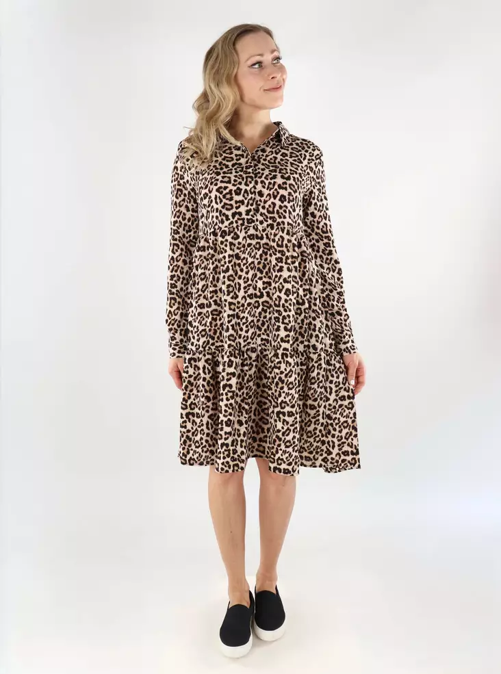 JDY A-line leopard dress pumice stone/leo - Dresses and tunics - 138826 - 1