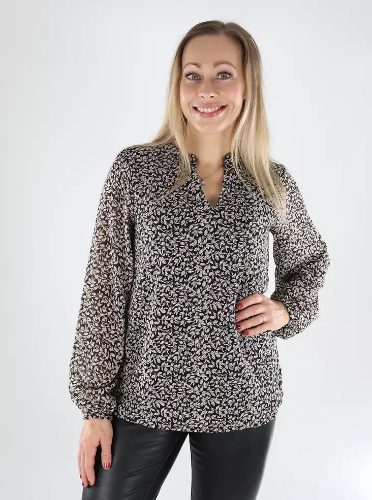 Only women's shirt Star V-Neck black/night shad - Women's long sleeved shirts - 139286 - 1