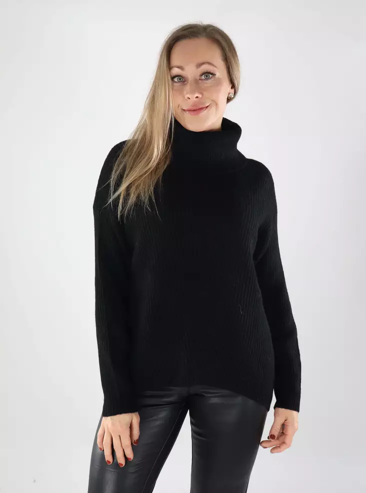 Only women's sweater Rollneck black - Women's knitwear - 139516 - 1