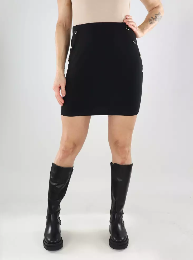 JDY Skirt JDYGEGGO LIFE BUTTON MINI SKIRT black - Skirts - 139666 - 1