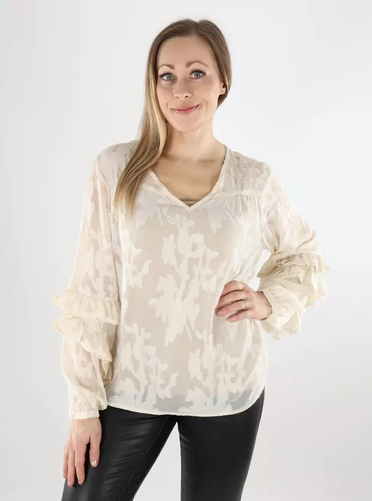 Pieces women's shirt Top birch - Women's long sleeved shirts - 140036 - 1