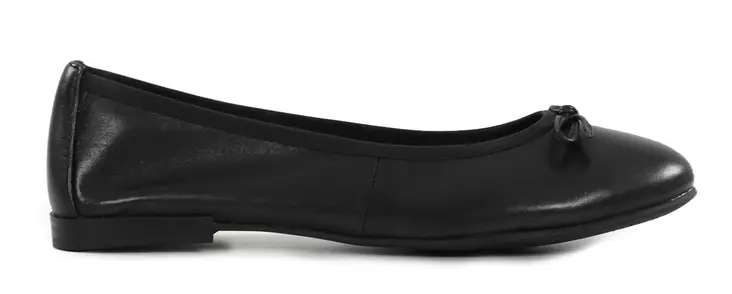 Marco Tozzi genuine leather ballerinas 22100-46 001 black - Ballerinas - 140186 - 1