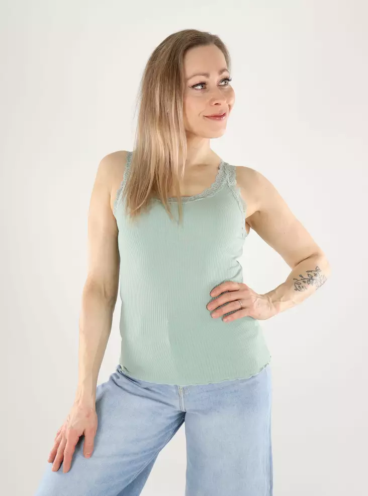 Only ribbed top tank double cream - Women's tank tops - 140886 - 1