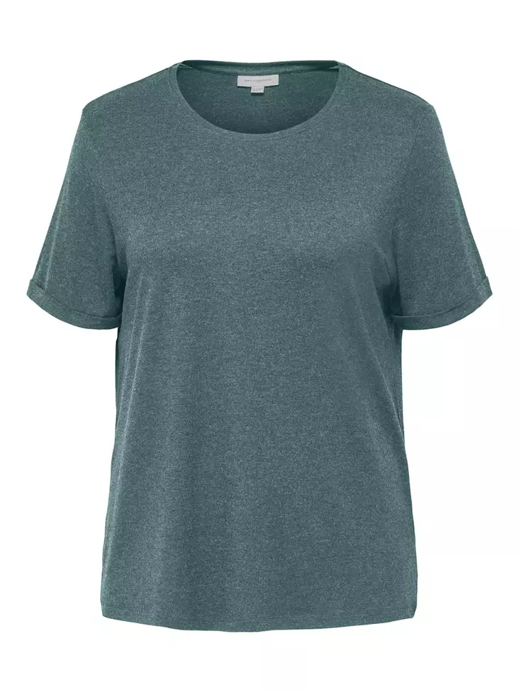 Only Carmakoma Women's Plus Size T-Shirt Moster Fold Up North Atlantic - Women's T-shirts - 141286 - 1
