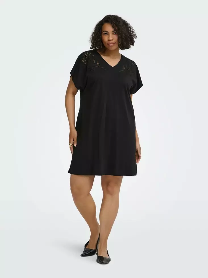 Only Carmakoma Dress v-neck black - Dresses and tunics - 141356 - 1