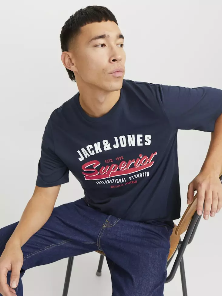 Jack&Jones Men's T-Shirt Logo Tee O-Neck - Men's T-shirts - 137676 - 1