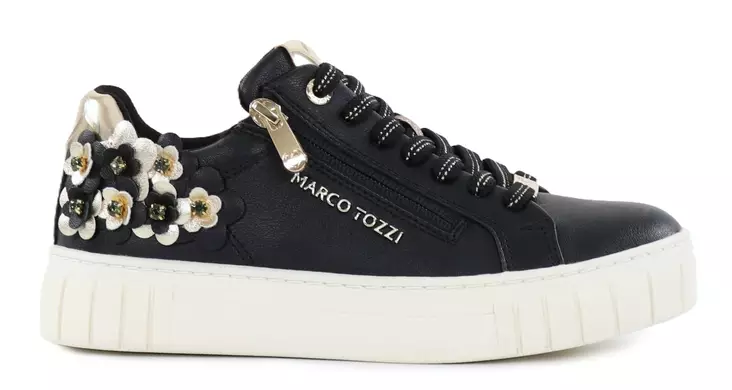Marco Tozzi women's floral sneakers 23720-46 black comb - Women's sneakers - 140526 - 1