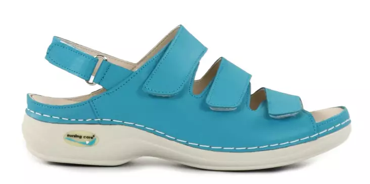 Nursing Care Machine washable sandals WG1819 turquoise - Women's work shoes - 120296 - 1